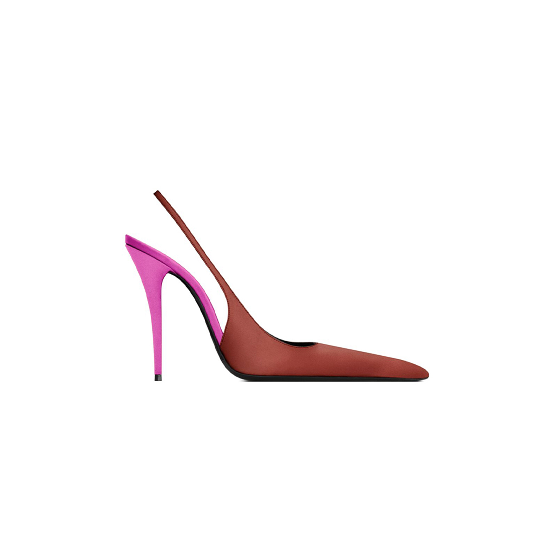 Y51 deroche slingback pumps in satin crepe 8591049qnag6303